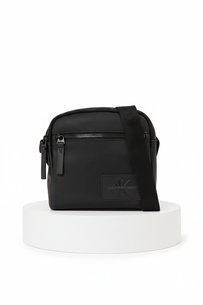 CALVIN KLEIN Men's reporter bag with logo patch