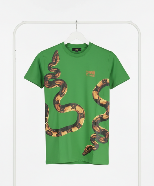 Cavalli Class Green T-Shirt